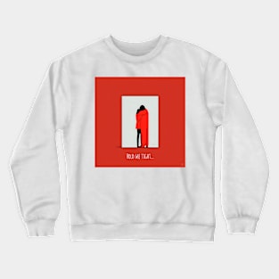 [AI Art] Hold me tight, Minimal Art Style - Red Crewneck Sweatshirt